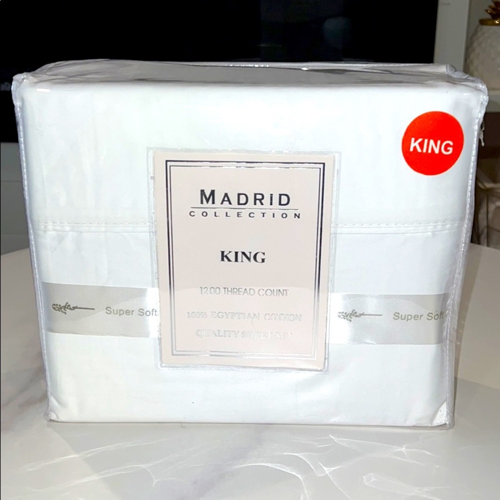 Madrid Collection 1200 Thread Count King Sheet set